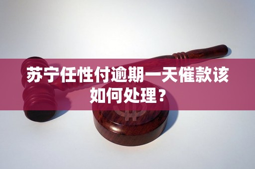 苏宁任性付逾期一天催款该如何处理？