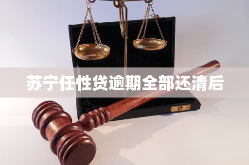 苏宁任性贷逾期全部还清后 苏宁任性贷逾期全部还清后