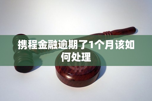 携程金融逾期了1个月该如何处理 携程金融逾期了1个月该如何处理