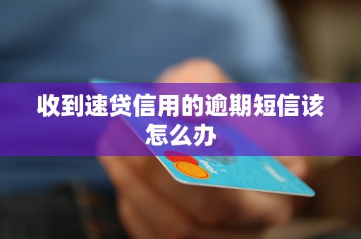 收到速贷信用的逾期短信该怎么办