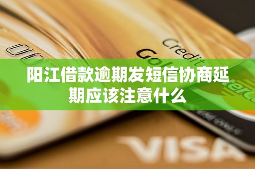 阳江借款逾期发短信协商延期应该注意什么