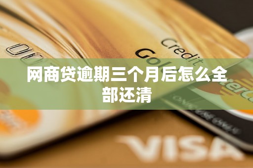 网商贷逾期三个月后怎么全部还清 网商贷逾期三个月后怎么全部还清