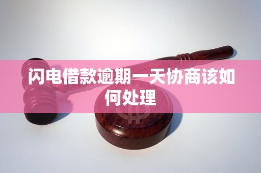 闪电借款逾期一天协商该如何处理