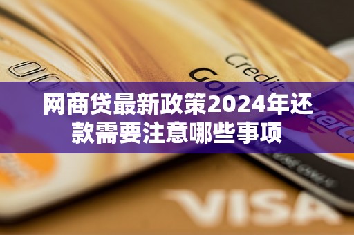 网商贷最新政策2024年还款需要注意哪些事项