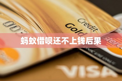 蚂蚁借呗还不上钱后果 蚂蚁借呗还不上钱后果