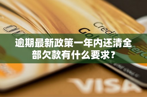 逾期最新政策一年内还清全部欠款有什么要求？