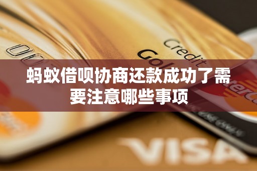 蚂蚁借呗协商还款成功了需要注意哪些事项