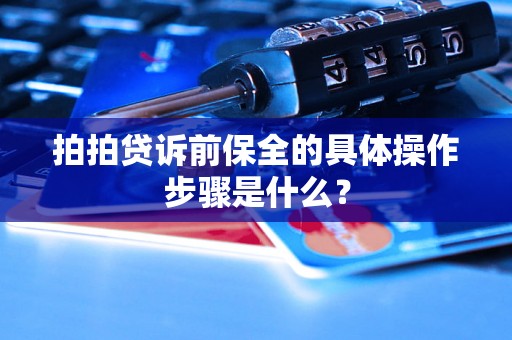 拍拍贷诉前保全的具体操作步骤是什么？