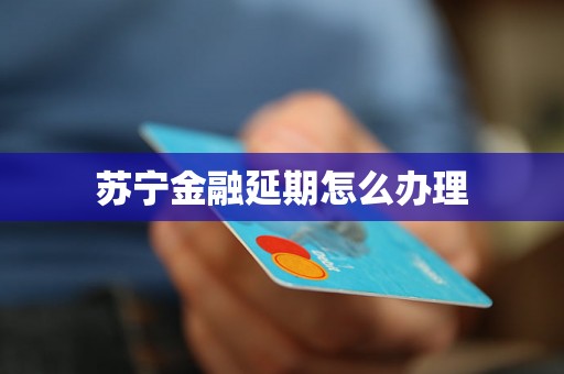 苏宁金融延期怎么办理