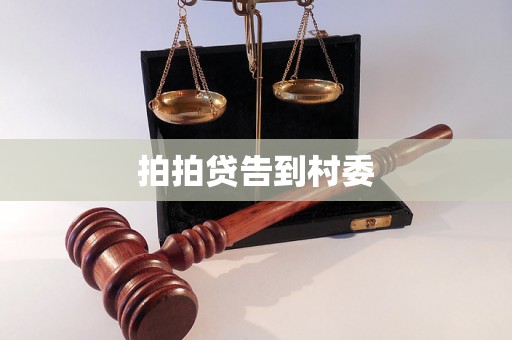 拍拍贷告到村委