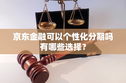 京东金融可以个性化分期吗有哪些选择？