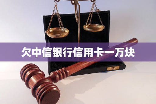 欠中信银行信用卡一万块 欠中信银行信用卡一万块