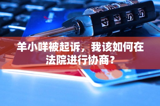 羊小咩被起诉，我该如何在法院进行协商？