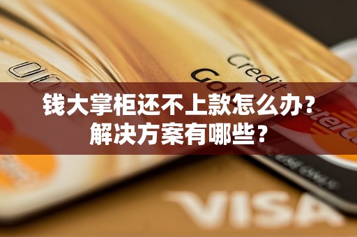钱大掌柜还不上款怎么办？解决方案有哪些？