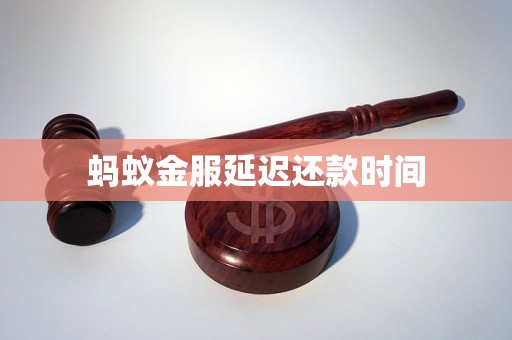 蚂蚁金服延迟还款时间