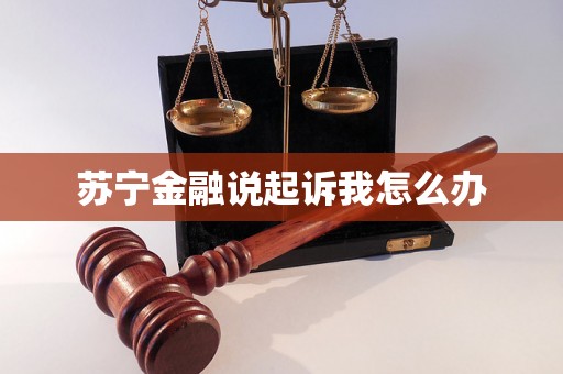 苏宁金融说起诉我怎么办