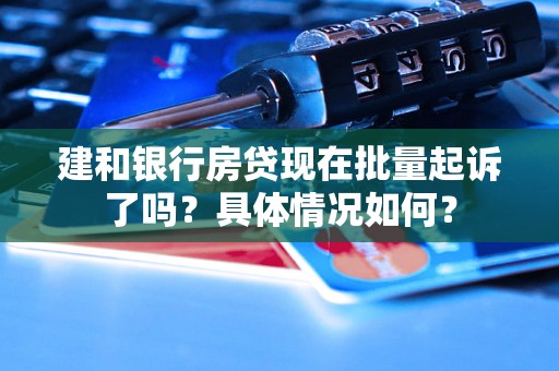 建和银行房贷现在批量起诉了吗？具体情况如何？