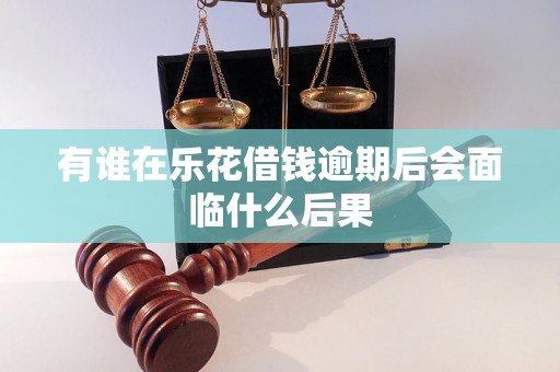 有谁在乐花借钱逾期后会面临什么后果