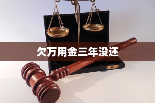 欠万用金三年没还 欠万用金三年没还