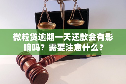 微粒贷逾期一天还款会有影响吗?需要注意什么? 微粒贷逾期一天还款会有影响吗?需要注意什么?