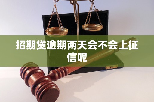 招期贷逾期两天会不会上征信呢 招期贷逾期两天会不会上征信呢