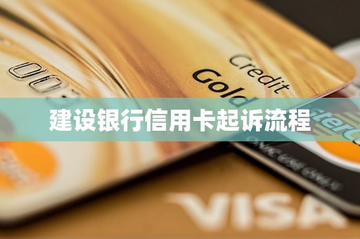 建设银行信用卡起诉流程 建设银行信用卡起诉流程