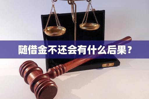 随借金不还会有什么后果？