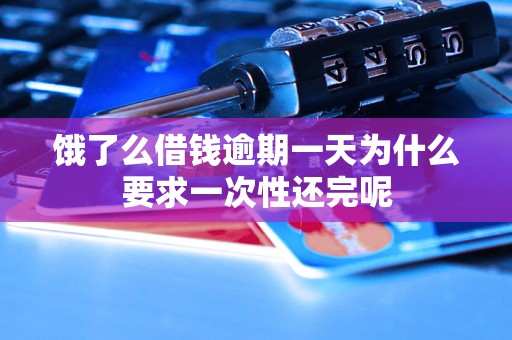 饿了么借钱逾期一天为什么要求一次性还完呢