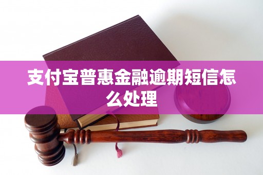 支付宝普惠金融逾期短信怎么处理