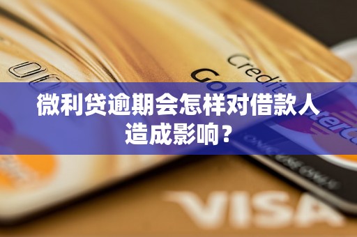 微利贷逾期会怎样对借款人造成影响? 微利贷逾期会怎样对借款人造成影响?