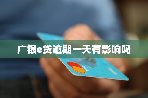 广银e贷逾期一天有影响吗