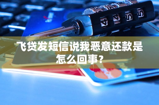 飞贷发短信说我恶意还款是怎么回事? 飞贷发短信说我恶意还款是怎么回事?