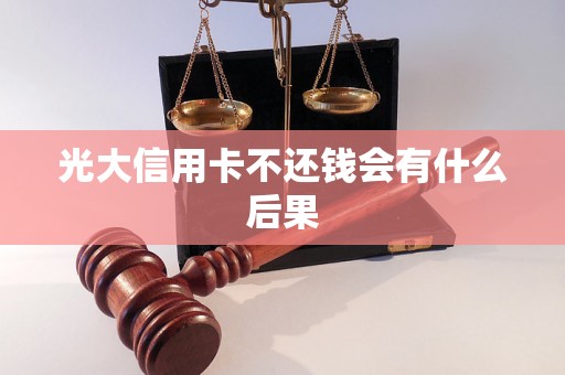 光大信用卡不还钱会有什么后果