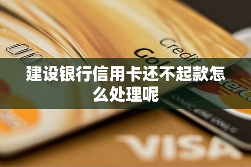 建设银行信用卡还不起款怎么处理呢