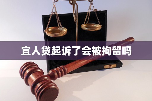 宜人贷起诉了会被拘留吗