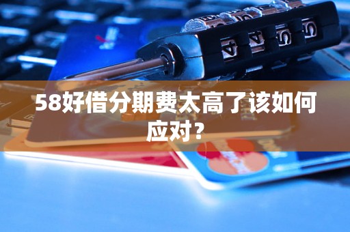 58好借分期费太高了该如何应对? 58好借分期费太高了该如何应对?