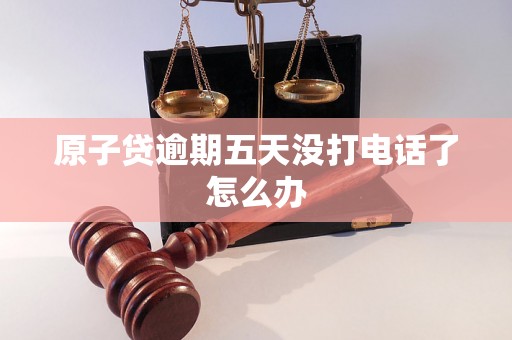 原子贷逾期五天没打电话了怎么办 原子贷逾期五天没打电话了怎么办