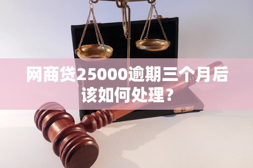 网商贷25000逾期三个月后该如何处理？
