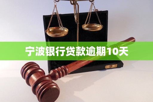 宁波银行贷款逾期10天