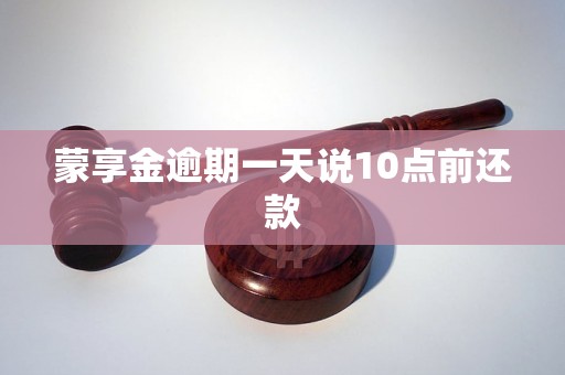 蒙享金逾期一天说10点前还款