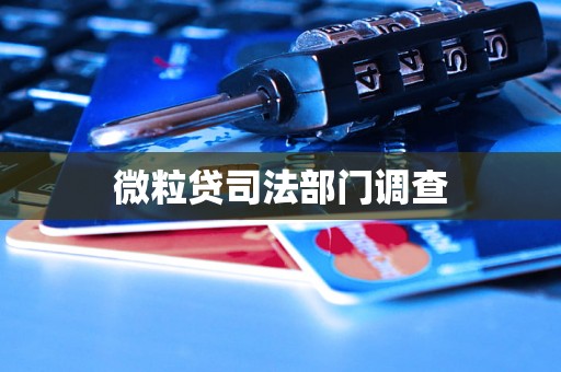 微粒贷司法部门调查