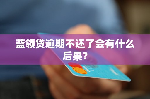 蓝领贷逾期不还了会有什么后果？