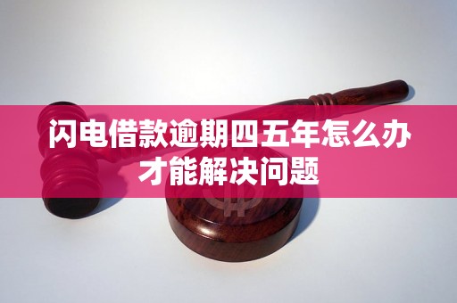 闪电借款逾期四五年怎么办才能解决问题