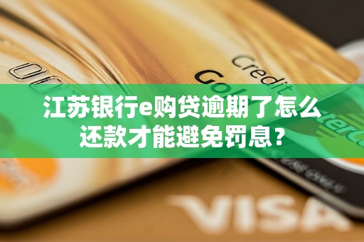 江苏银行e购贷逾期了怎么还款才能避免罚息？