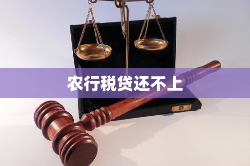 农行税贷还不上