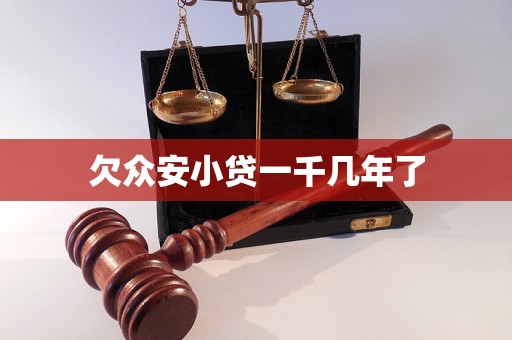 欠众安小贷一千几年了 欠众安小贷一千几年了