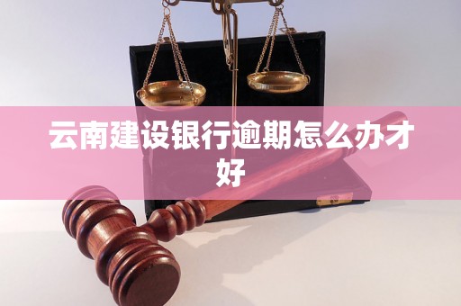 云南建设银行逾期怎么办才好