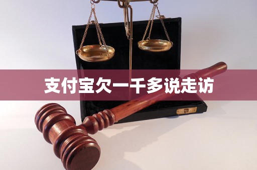 支付宝欠一千多说走访 支付宝欠一千多说走访