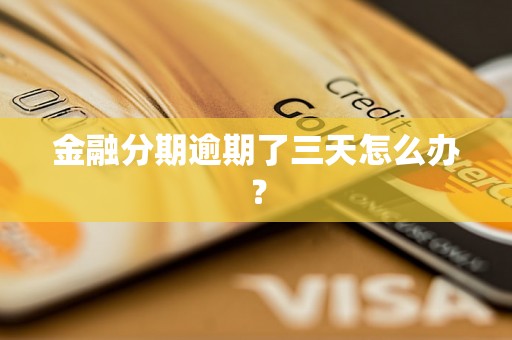 金融分期逾期了三天怎么办？