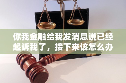 你我金融给我发消息说已经起诉我了，接下来该怎么办？